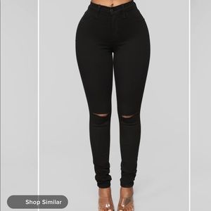 Fashion nova black high waisted skinny jeans
